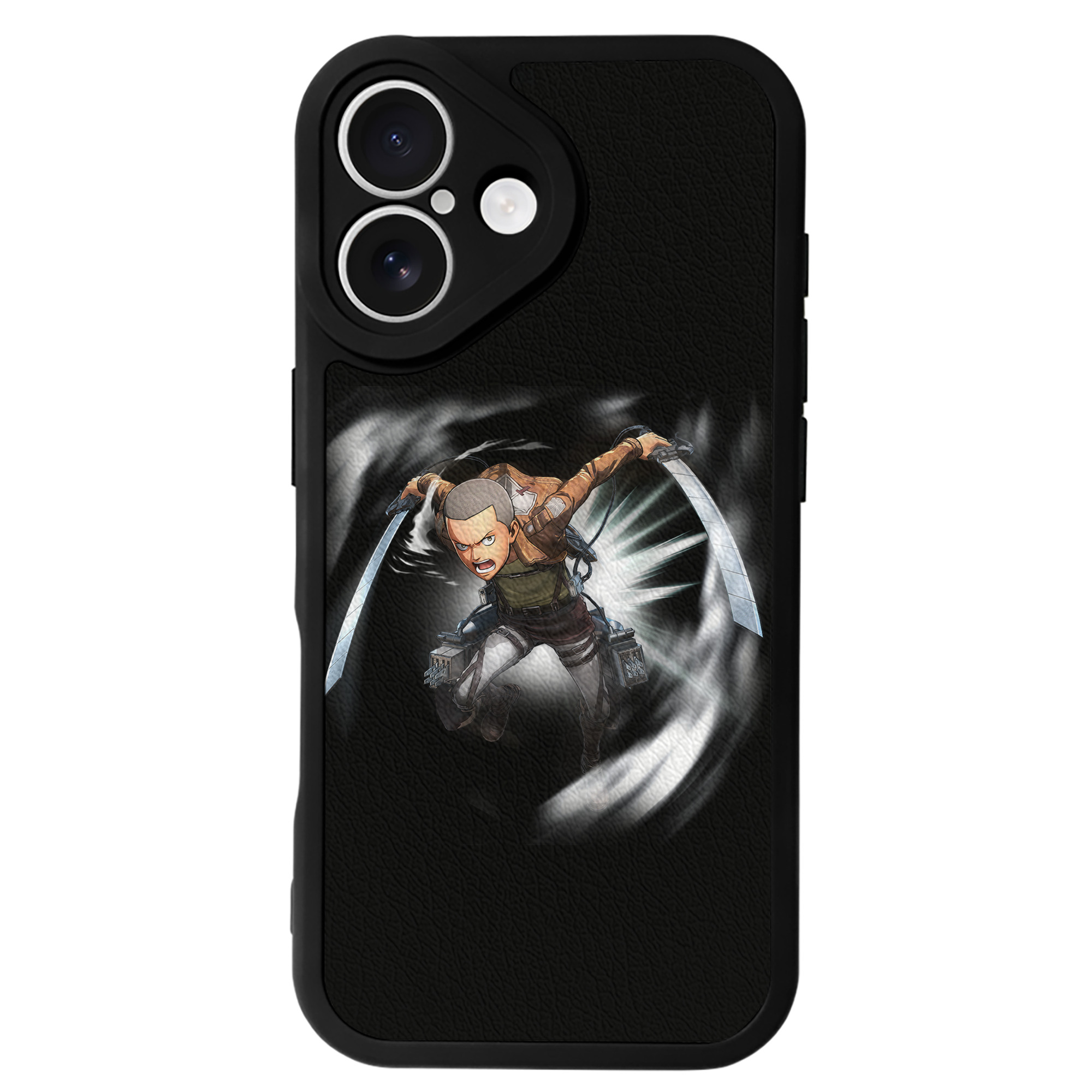 （画像用） 進撃の巨人 コニー·スプリンガー Attack on Titan Connie Springer 【iPhone 16シリーズ対応】シリコンスマホケース（レザー調） 材質：シリコン
